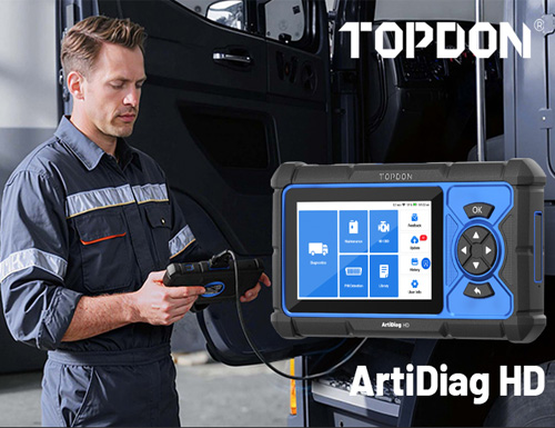 TOPDON US Unveils ArtiDiag Heavy-Duty (HD) Diagnostic Tool for Commercial Trucks, Buses, and Machinery Used in Construction and Agriculture