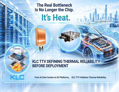 KLC Highlights Chip Wafer Layout Design, TTV Heat Testing for AI/HPC and Liquid Cooling, and High-Voltage Heating Solutions for Electric Vehicles.